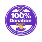 100 donation policy badge