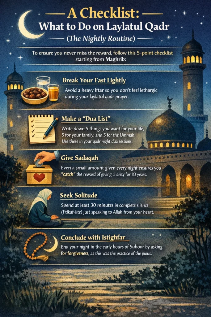 checklist for laylatul qadr