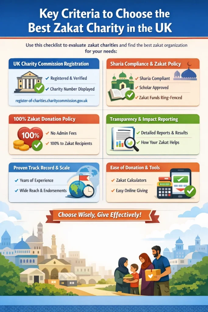 how to choose the best zakat charity in uk