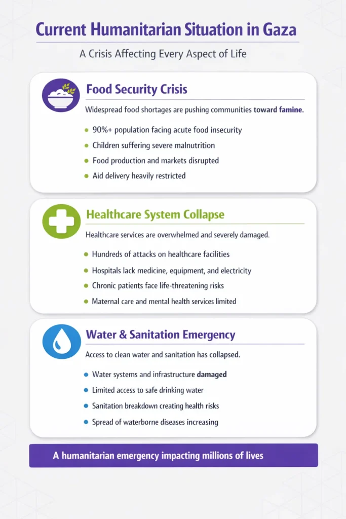 current humanitarian situation in gaza