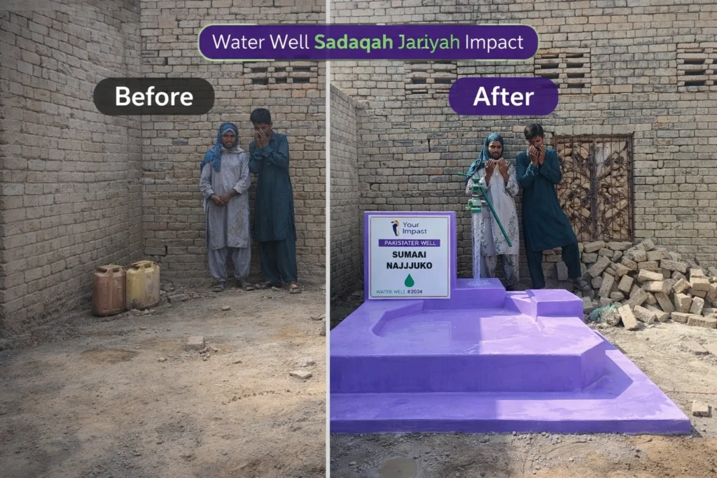 water well project before after
