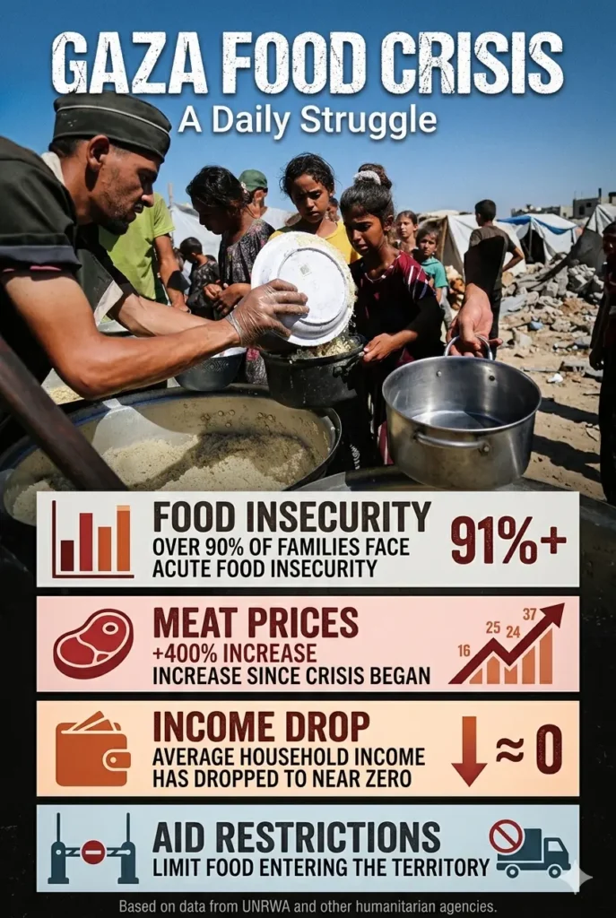 gaza food aid to support in gaza food crisis