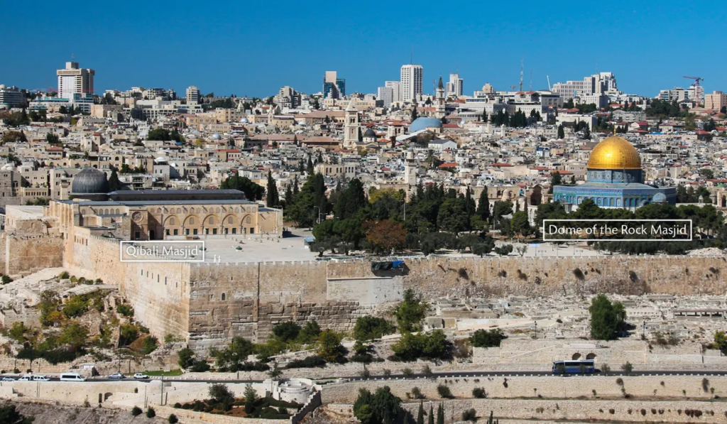 dome of rocks and masjid al aqsa are two seperate building