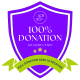 100% Donation Policy Badge